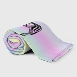 Плед флисовый Зебра по радужном фоне, цвет: 3D-велсофт — фото 2