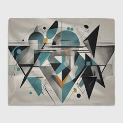 Плед флисовый Три человека авангард, цвет: 3D-велсофт