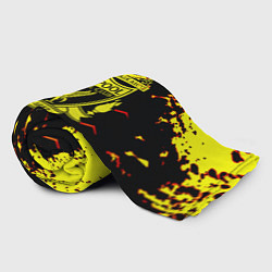 Плед флисовый Liverpool жёлтые краски текстура, цвет: 3D-велсофт — фото 2