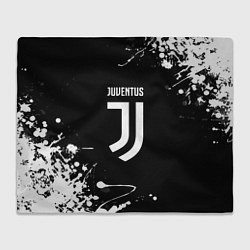 Плед флисовый Juventus краски белые, цвет: 3D-велсофт