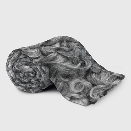 Плед Кудрявая шерсть баранов / 3D-Велсофт – фото 2