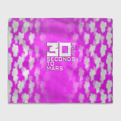 Плед флисовый 30 seconds to mars pink, цвет: 3D-велсофт