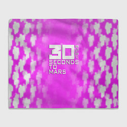 Плед флисовый 30 seconds to mars pink, цвет: 3D-велсофт