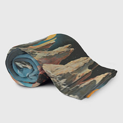 Плед флисовый Ретро космический пейзаж, цвет: 3D-велсофт — фото 2