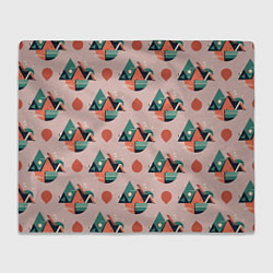 Плед флисовый Абстракция, треугольник, цвет: 3D-велсофт