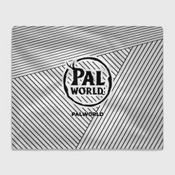 Плед Символ Palworld на светлом фоне с полосами
