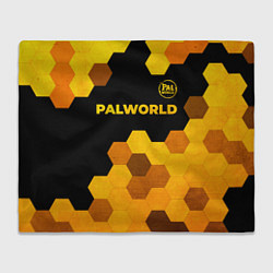 Плед флисовый Palworld - gold gradient посередине, цвет: 3D-велсофт