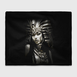 Плед флисовый Клеопатра египетская царица, цвет: 3D-велсофт