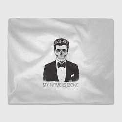 Плед флисовый My name is Bone, цвет: 3D-велсофт