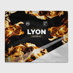 Плед флисовый Lyon legendary sport fire, цвет: 3D-велсофт