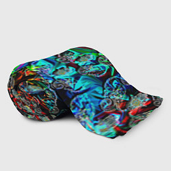 Плед флисовый Слоники в орнаменте, цвет: 3D-велсофт — фото 2