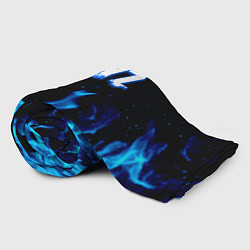 Плед флисовый Dayz синий огонь лого, цвет: 3D-велсофт — фото 2
