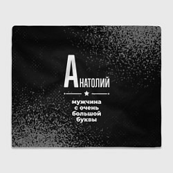 Плед флисовый Анатолий: мужчина с очень большой буквы, цвет: 3D-велсофт