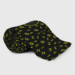 Плед флисовый Twenty one pilots pattern rock yellow, цвет: 3D-велсофт — фото 2