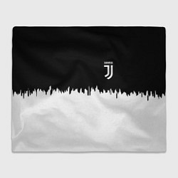 Плед флисовый Juventus белый огонь текстура, цвет: 3D-велсофт