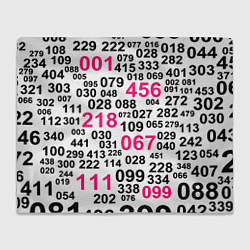 Плед флисовый Игра в кальмара паттерн чисел, цвет: 3D-велсофт
