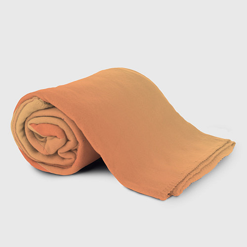 Плед Градиент солнечный жёлто-оранжевый приглушённый / 3D-Велсофт – фото 2