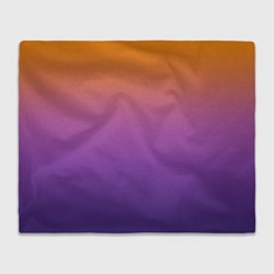Плед флисовый Градиент оранжево-фиолетовый, цвет: 3D-велсофт