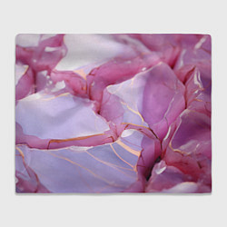 Плед флисовый Куски розового мрамора, цвет: 3D-велсофт