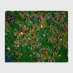 Плед флисовый Карта из Героев 3, цвет: 3D-велсофт