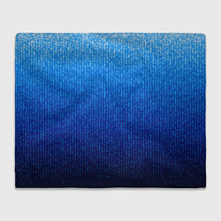 Плед флисовый Сине-голубой в вертикальную полоску, цвет: 3D-велсофт