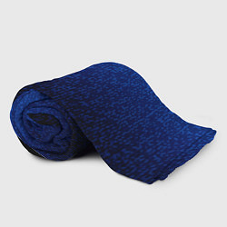 Плед флисовый Градиент мелкая мозаика сине-чёрный, цвет: 3D-велсофт — фото 2