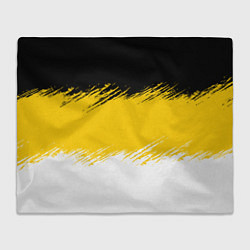 Плед флисовый Имперский флаг России штриховка, цвет: 3D-велсофт
