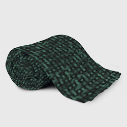Плед флисовый Мозаика тёмно-зелёный, цвет: 3D-велсофт — фото 2