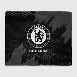 Плед флисовый Chelsea sport на темном фоне, цвет: 3D-велсофт