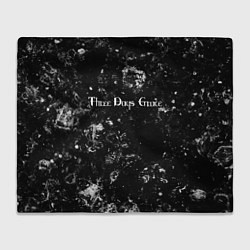 Плед флисовый Three Days Grace black ice, цвет: 3D-велсофт