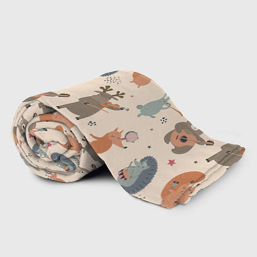 Плед Животные с инструментами / 3D-Велсофт – фото 2