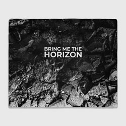 Плед флисовый Bring Me the Horizon black graphite, цвет: 3D-велсофт