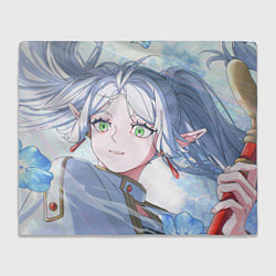 Плед флисовый Sousou no Frieren Фрирен beautiful smile, цвет: 3D-велсофт