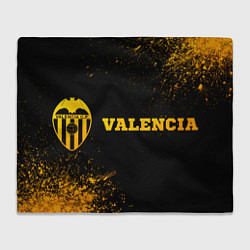 Плед флисовый Valencia - gold gradient по-горизонтали, цвет: 3D-велсофт