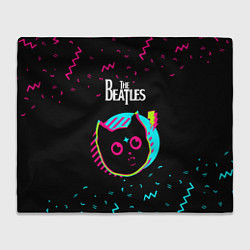 Плед флисовый The Beatles - rock star cat, цвет: 3D-велсофт