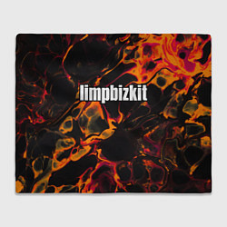 Плед флисовый Limp Bizkit red lava, цвет: 3D-велсофт