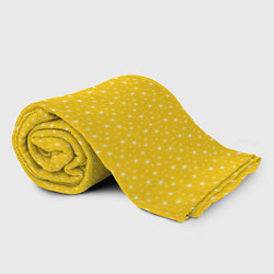 Плед флисовый Жёлтый со звёздочками, цвет: 3D-велсофт — фото 2