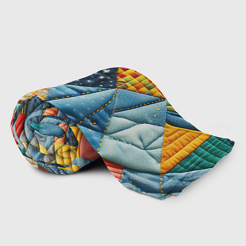 Плед Лоскутное одеяло - пэчворк / 3D-Велсофт – фото 2