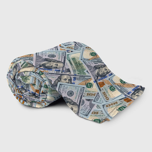 Плед Банкноты сто долларов / 3D-Велсофт – фото 2