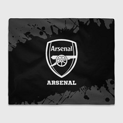 Плед флисовый Arsenal sport на темном фоне, цвет: 3D-велсофт