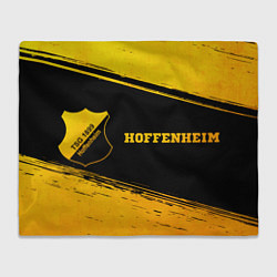 Плед флисовый Hoffenheim - gold gradient по-горизонтали, цвет: 3D-велсофт
