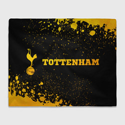 Плед флисовый Tottenham - gold gradient по-горизонтали, цвет: 3D-велсофт