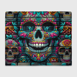 Плед флисовый Cool skull - graffiti ai art, цвет: 3D-велсофт