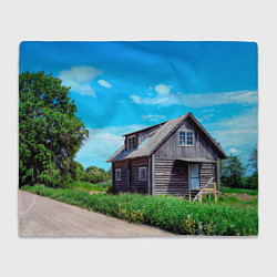 Плед флисовый Дом в деревне, цвет: 3D-велсофт