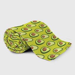 Плед флисовый Паттерн с половинкой авокадо, цвет: 3D-велсофт — фото 2