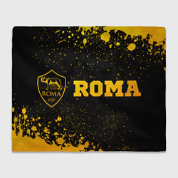 Плед флисовый Roma - gold gradient по-горизонтали, цвет: 3D-велсофт