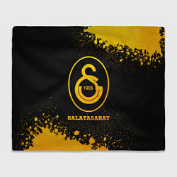 Плед флисовый Galatasaray - gold gradient, цвет: 3D-велсофт