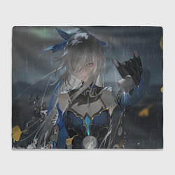 Плед флисовый Honkai Star Rail Jingliu white, цвет: 3D-велсофт