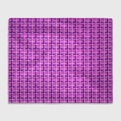 Плед флисовый Фиолетовые полосы, цвет: 3D-велсофт