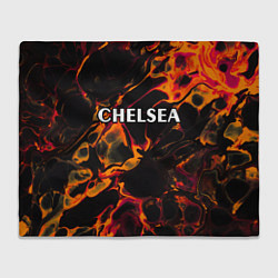 Плед флисовый Chelsea red lava, цвет: 3D-велсофт